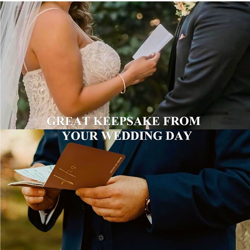 2 Pcs Wedding Vow Books His and Hers